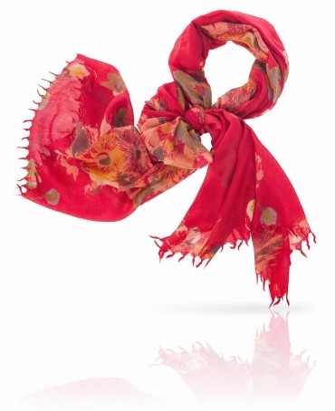 Палантин Женский W-BRUSH.FLOWER/MAROON